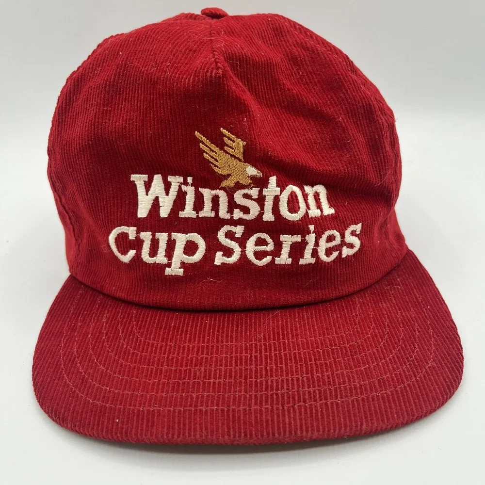 Winston Cup Series Hat Strohm Cap‎ Snap Corduroy Cigarettes USA NASCAR Vintage